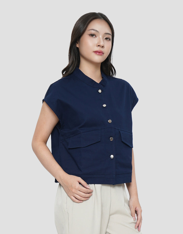 CONNEXION RIGGID TWILL COLLAR KEMEJA WANITA