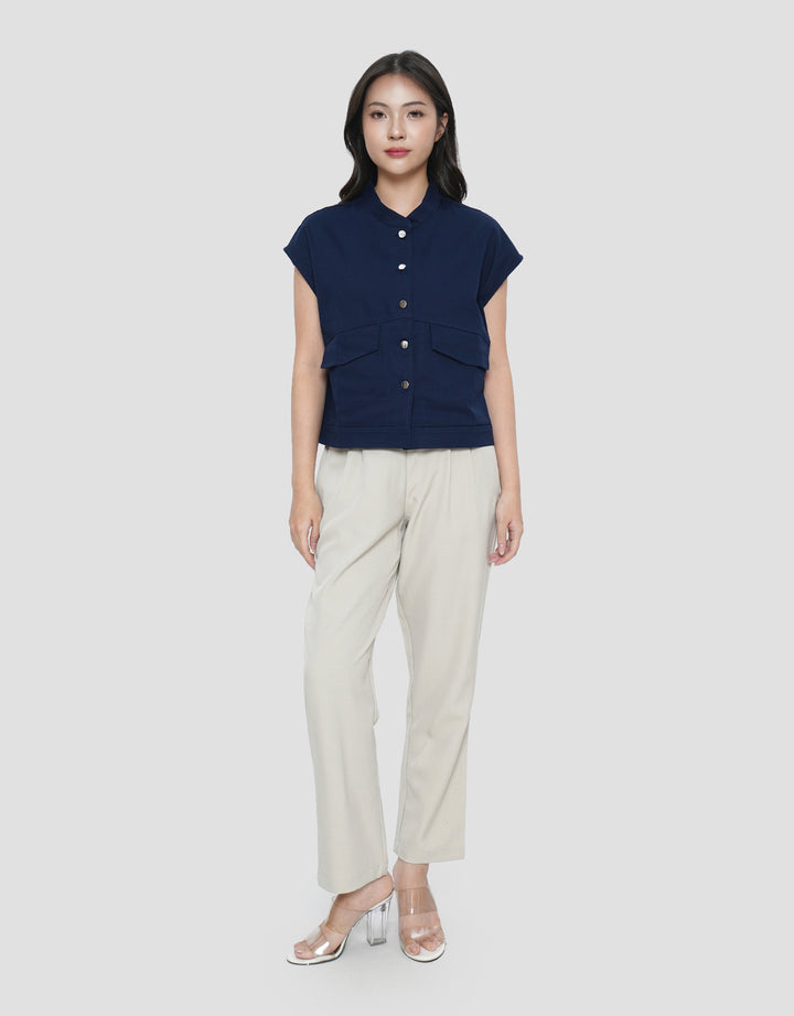 CONNEXION RIGGID TWILL COLLAR KEMEJA WANITA