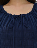 CONNEXION SMOCKED WAIST SQUARE NECK BLOUSE WANITA