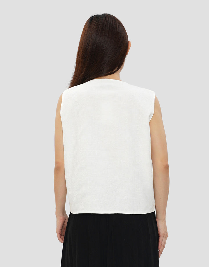 CONNEXION TIED FRONT BLOUSE SLEEVELESS WANITA