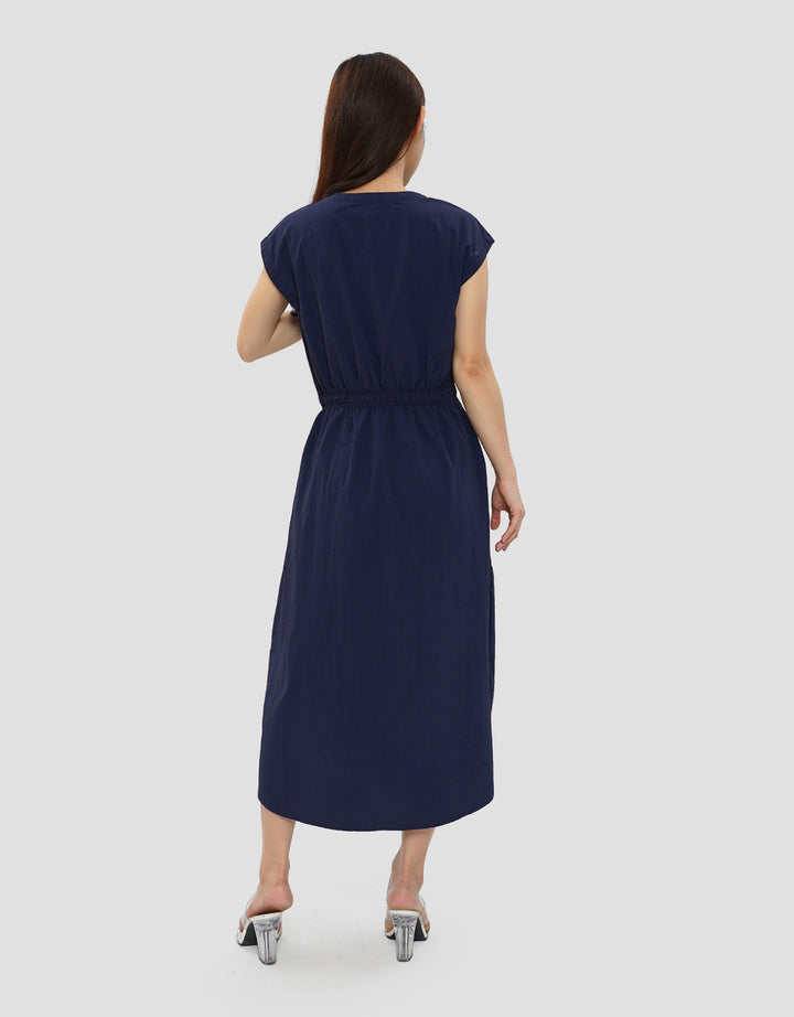 CONNEXION ELASTIC WAIST MIDI DRESS WANITA