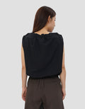CONNEXION CROPPED PLEATED BALOON BLOUSE WANITA