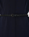 CONNEXION BELT BUCKLE MIDI DRESS WANITA