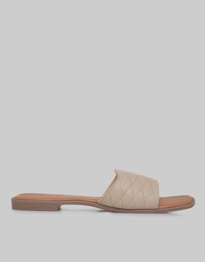 St. Yves Slipper Sandals Woman Fg20:Khaki:40:Solid:Slipper Sandals