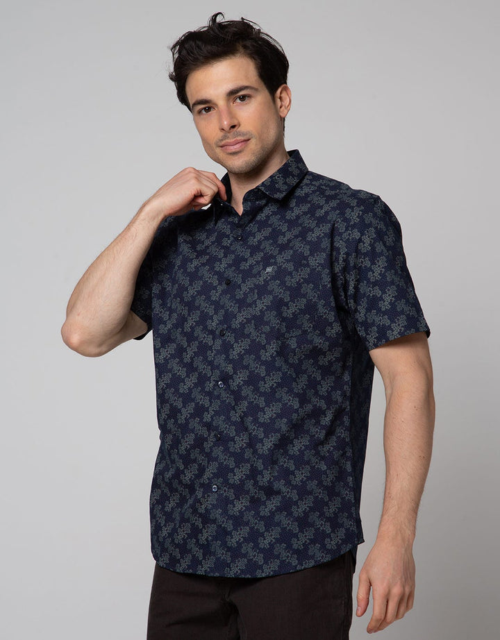 Johnwin Floral Leaf Men's Formal Shirt
