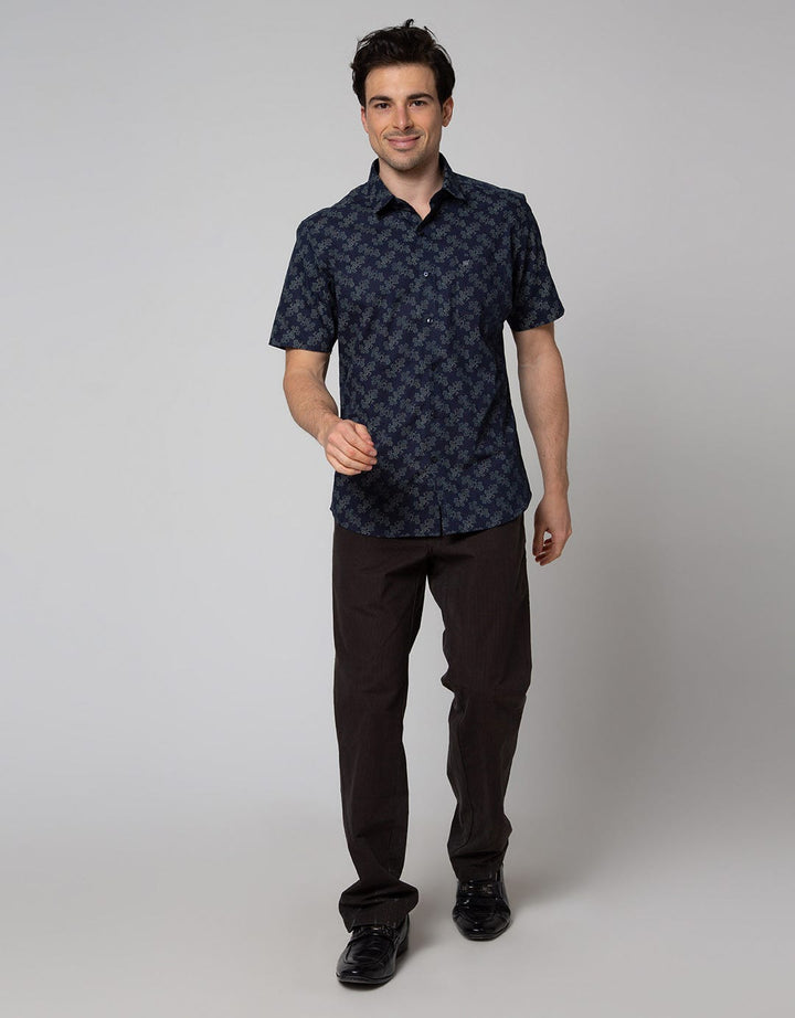 Johnwin Floral Leaf Men's Formal Shirt