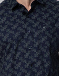 Johnwin Floral Leaf Kemeja Formal Pria