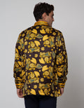 Adikusuma Men's Body Fit Shirt Batik Keladi Leaf