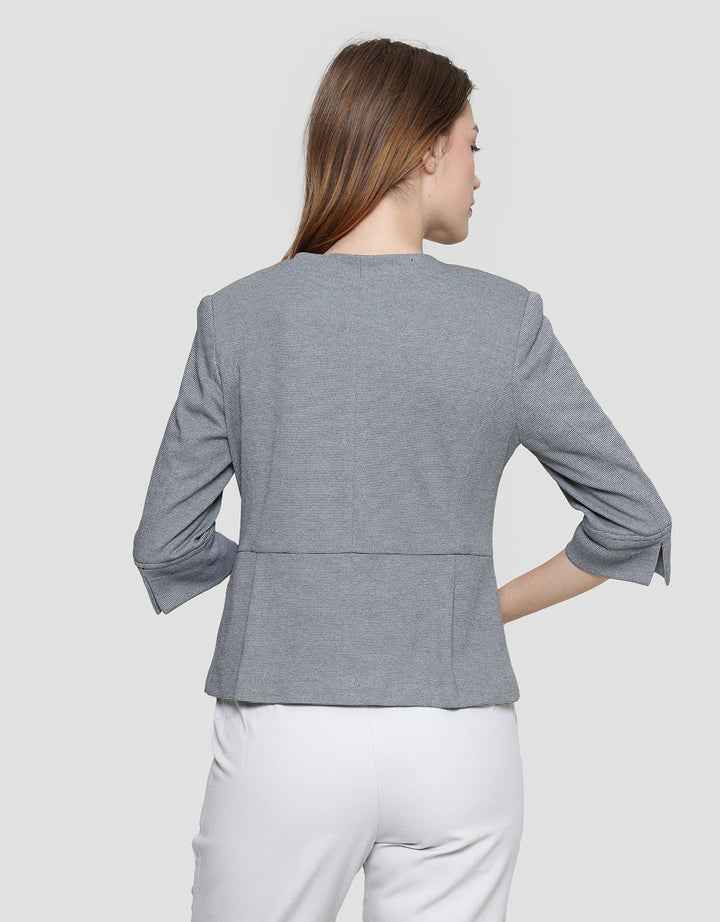 Cardinal Femme Front Zipper Blazer Wanita