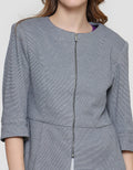 Cardinal Femme Front Zipper Blazer Wanita