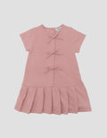LITTLE M TERRY RIBBON MIDI DRESS BAYI