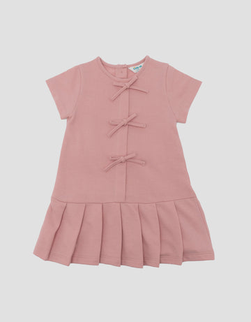 LITTLE M TERRY RIBBON MIDI DRESS BAYI
