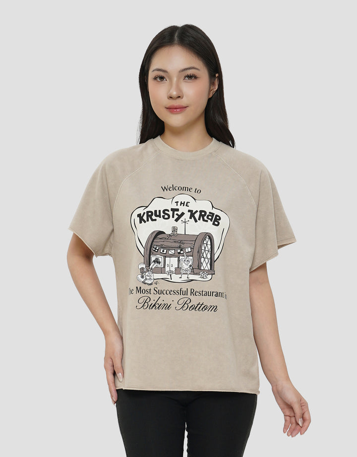 NEVADA SPONGEBOB CRAB KAOS WANITA
