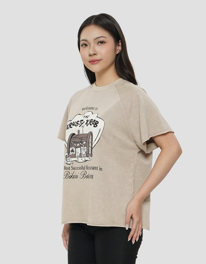 NEVADA SPONGEBOB CRAB KAOS WANITA