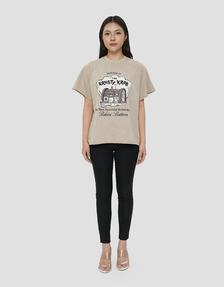 NEVADA SPONGEBOB CRAB KAOS WANITA