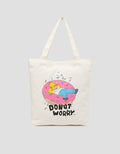 SUKO THE SIMPSONS PRINT DONUT WORRY TOTE BAG