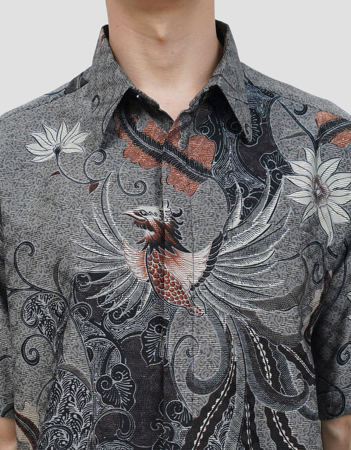 ARJUNA WEDA MANUK KEMBANG HEM REGULAR FIT BATIK PRIA