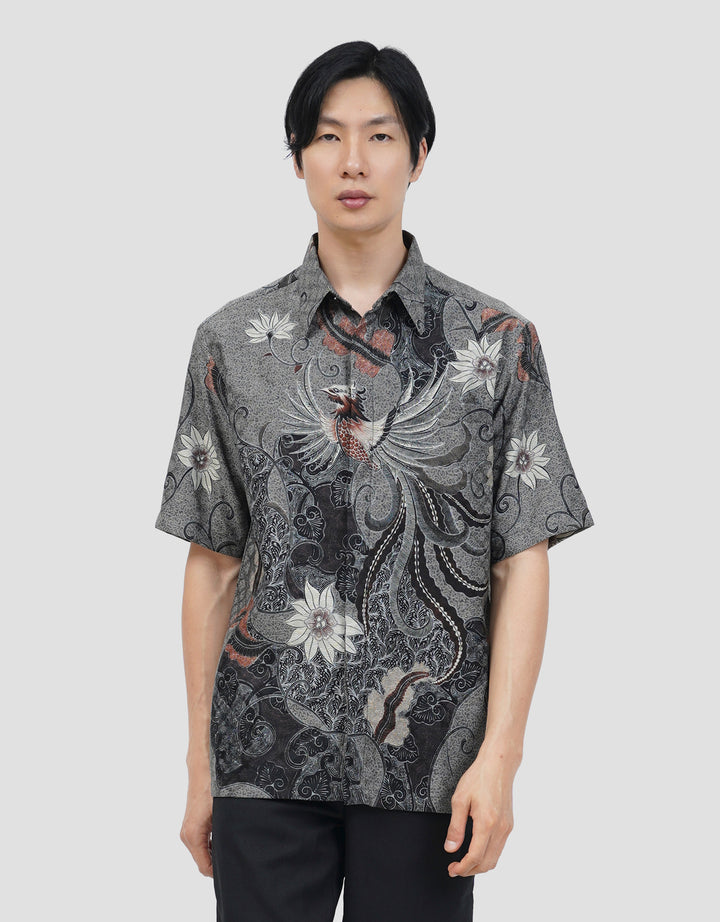 ARJUNA WEDA MANUK KEMBANG HEM REGULAR FIT BATIK PRIA