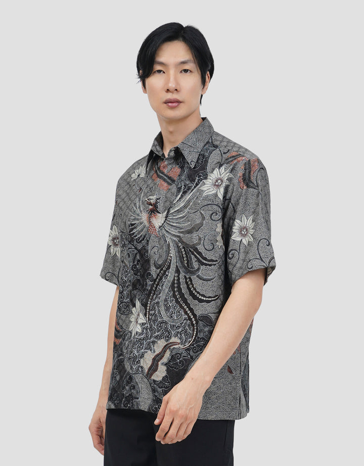 ARJUNA WEDA MANUK KEMBANG HEM REGULAR FIT BATIK PRIA