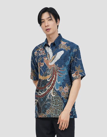 ARJUNA WEDA MANUK KEMBANG 2 HEM REGULAR FIT BATIK PRIA