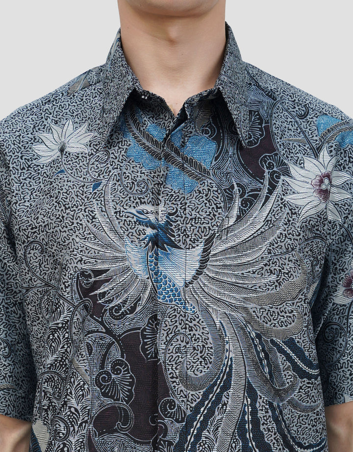 ARJUNA WEDA MANUK KEMBANG HEM REGULAR FIT BATIK PRIA