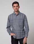 Cardinal Casual All Plaid Kemeja Lengan Panjang Pria