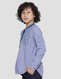 Cardinal Kids Boy Motif Full Print Kemeja Koko Anak Laki-Laki