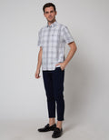 Cardinal Casual All Plaid Kemeja Pria