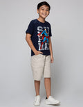 Character Short Sleeve T-Shirt Superman Fly Splash