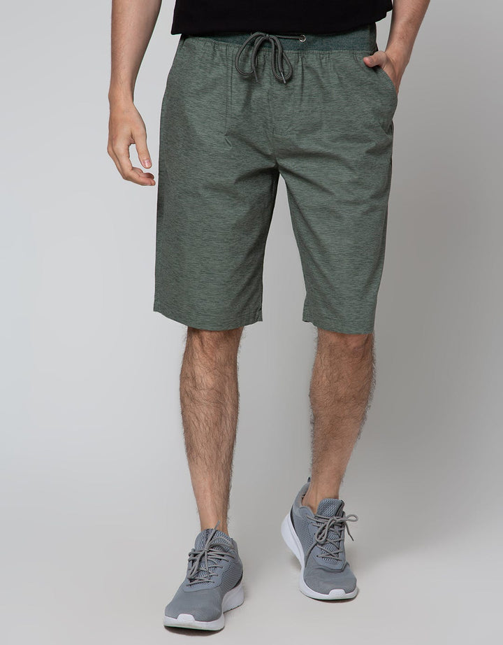 Nevada Short Pants Rib Bottom Print Slub