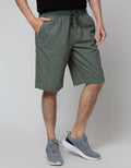 Nevada Short Pants Rib Bottom Print Slub