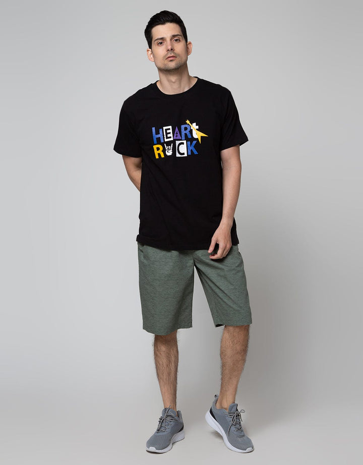 Nevada Short Pants Rib Bottom Print Slub