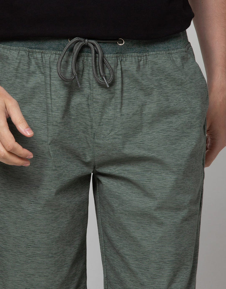 Nevada Short Pants Rib Bottom Print Slub