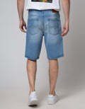 Nevada Denim Short Pants Ripped Laser Print