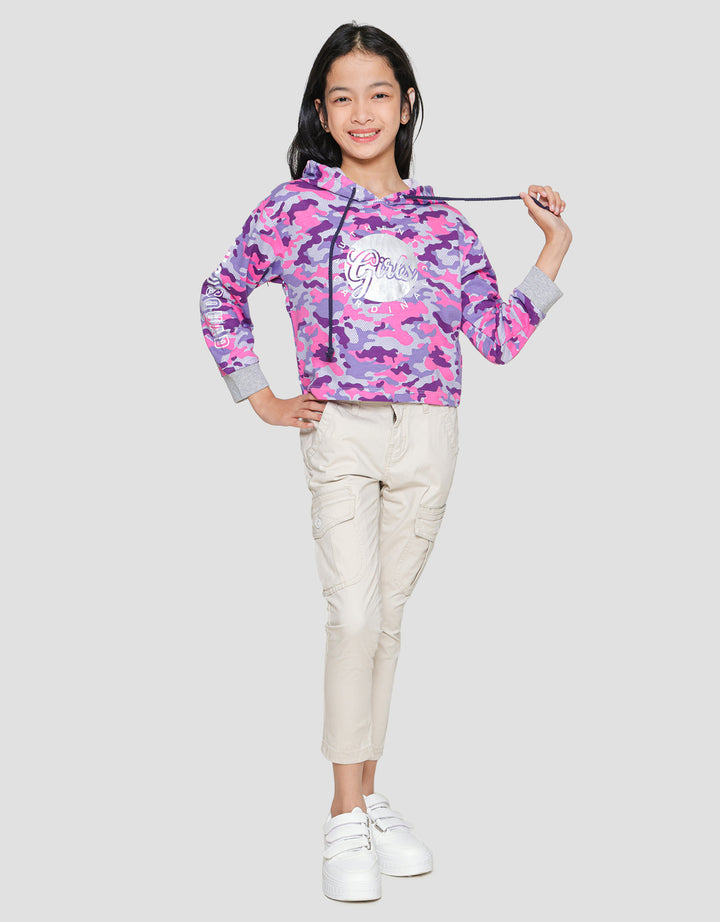 Cardinal Kids Girl Camou Hoodie Sweater Anak Perempuan