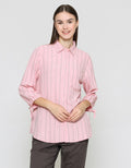 Cardinal Girl Kemeja  Wanita Print Garis