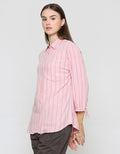 Cardinal Girl Kemeja  Wanita Print Garis
