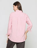 Cardinal Girl Kemeja  Wanita Print Garis