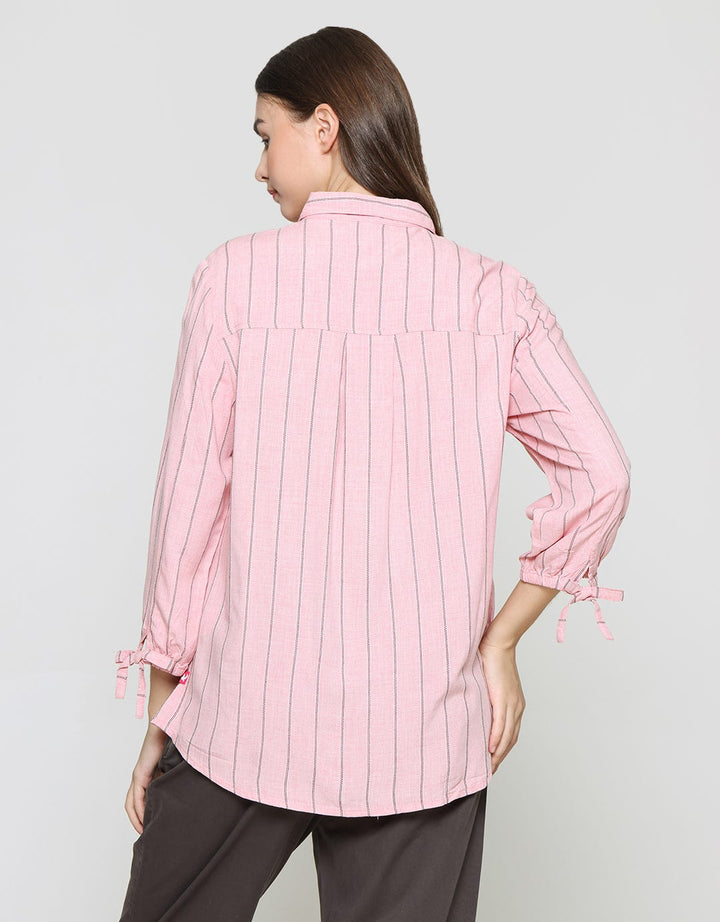 Cardinal Girl Kemeja  Wanita Print Garis