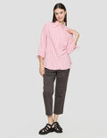 Cardinal Girl Kemeja  Wanita Print Garis
