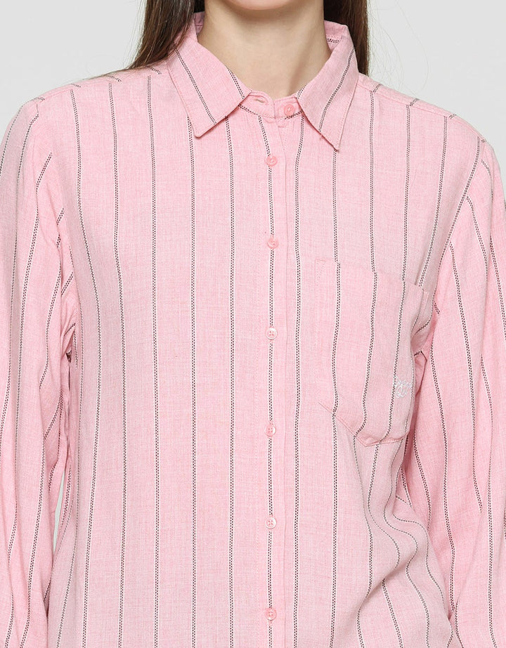 Cardinal Girl Kemeja  Wanita Print Garis
