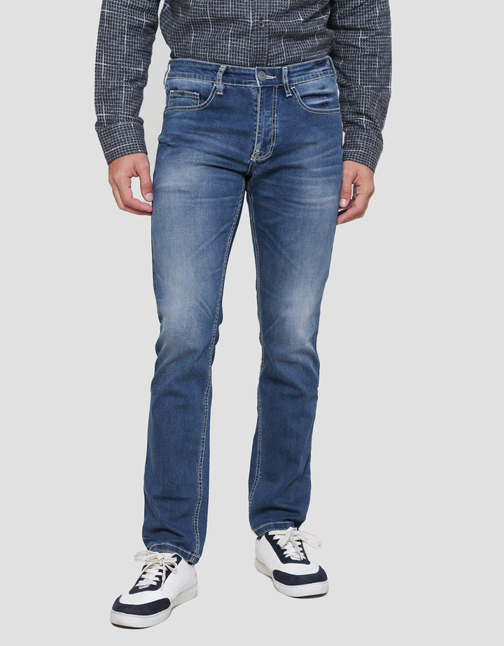 Andrew Smith Casual Washed Accent Celana Panjang Pria