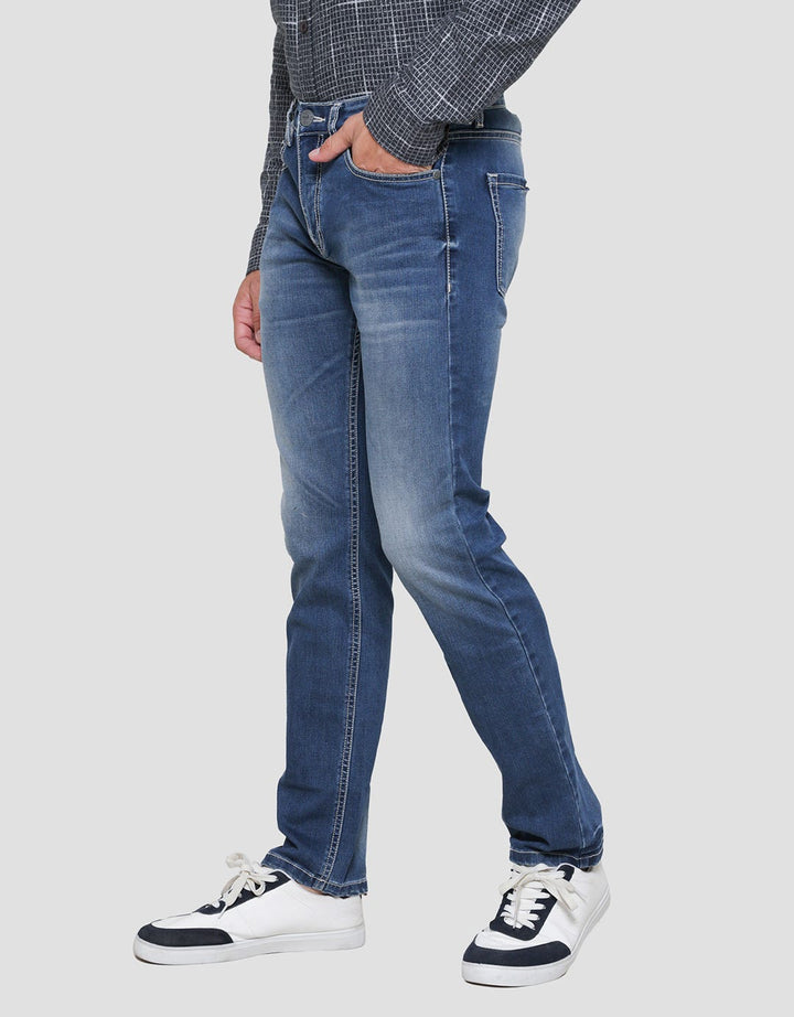 Andrew Smith Casual Washed Accent Celana Panjang Pria