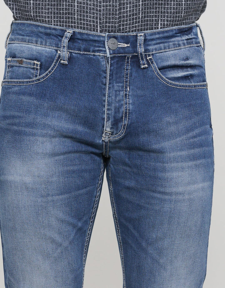 Andrew Smith Casual Washed Accent Celana Panjang Pria