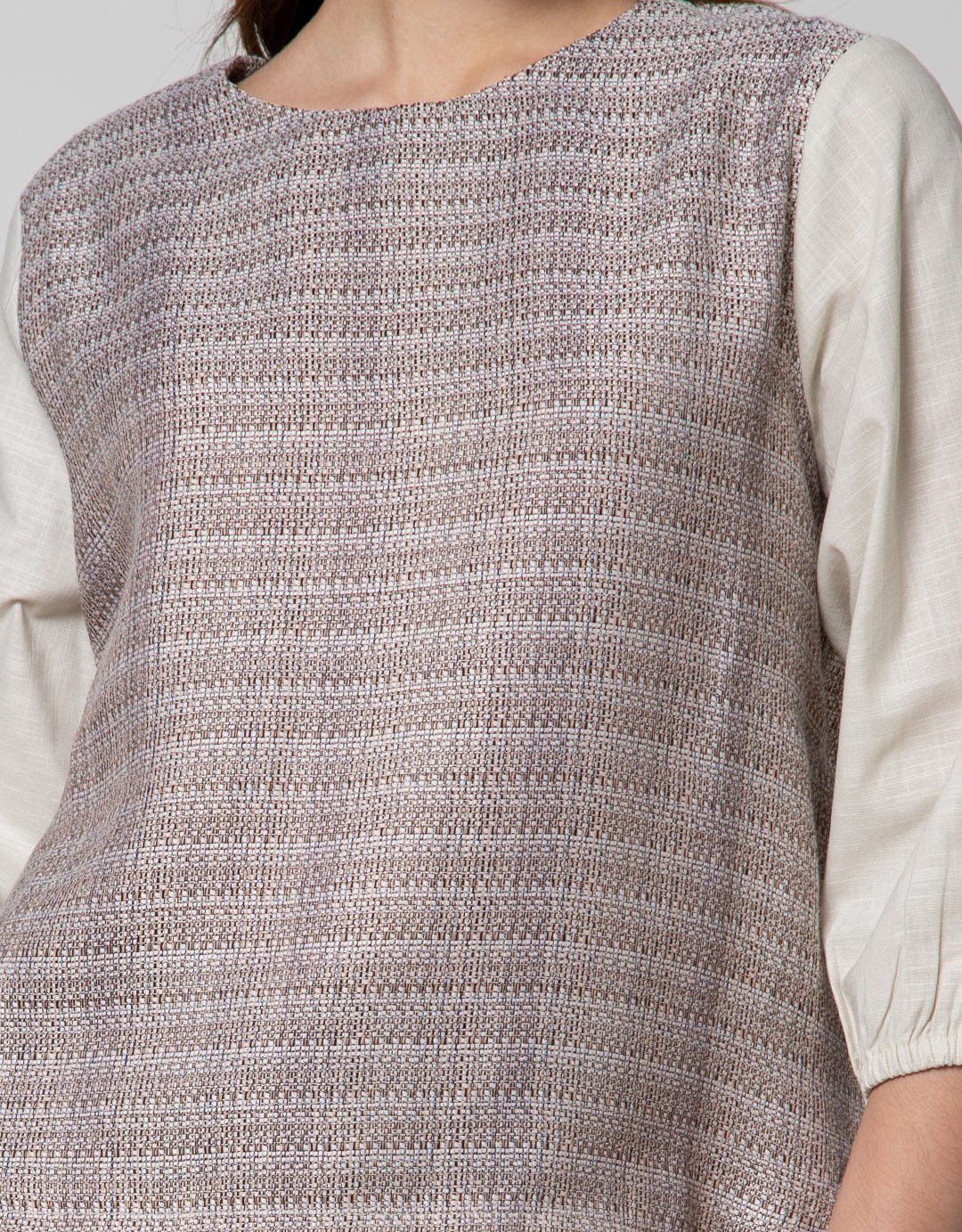 STRETCH LINEN BLOUSE