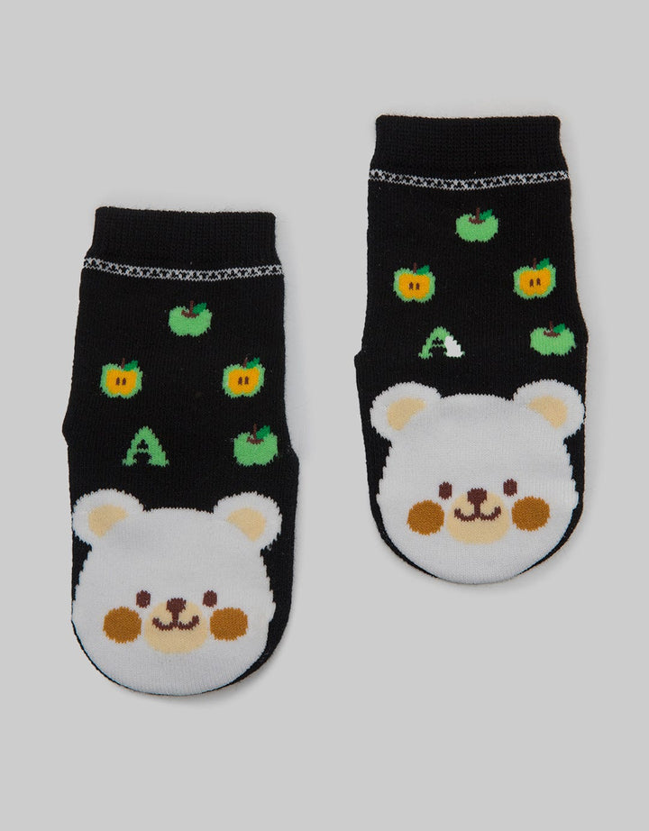 Pipiniko Socks Boys Bear Apple Anti Slip