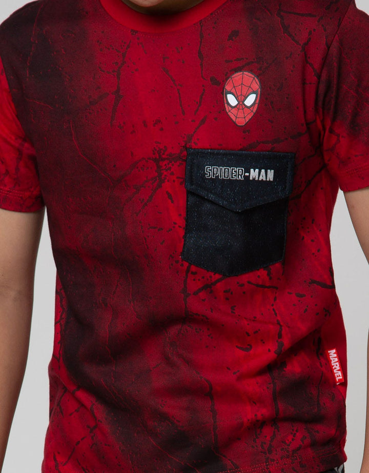 Marvel Short Sleeve T-Shirt Spiderman Splash Face