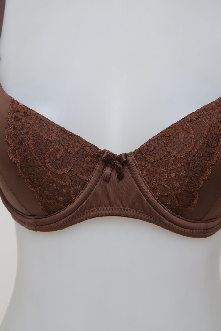 St. Yves Non Push Up Regular Bra Wire Brown Sugar