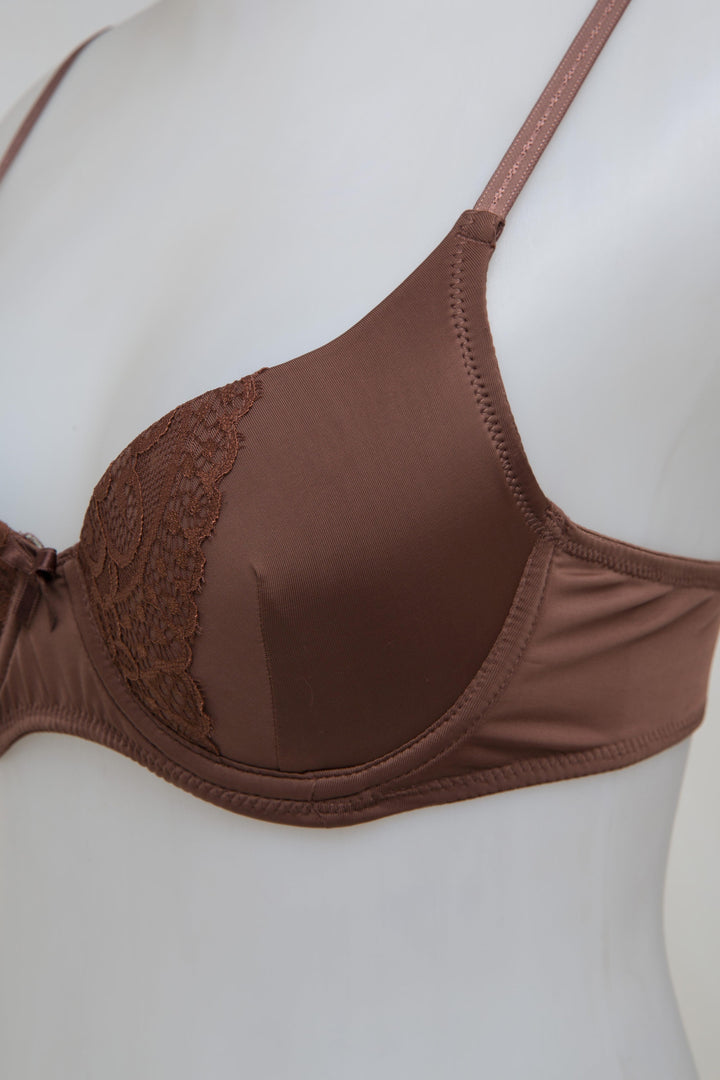 St. Yves Non Push Up Regular Bra Wire Brown Sugar