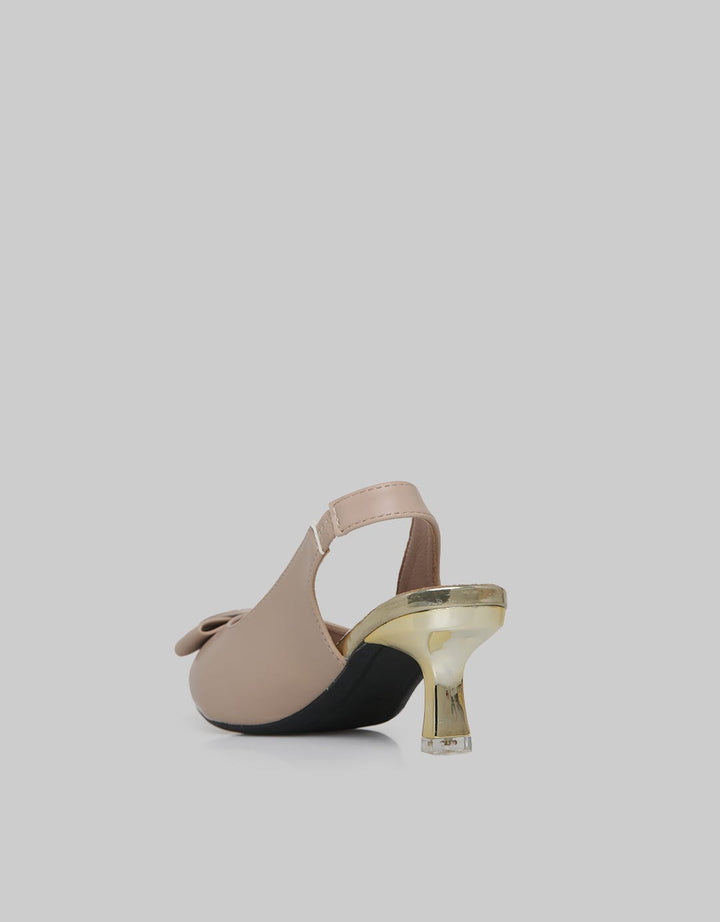 Laviola Round Logo Sepatu Heels Wanita